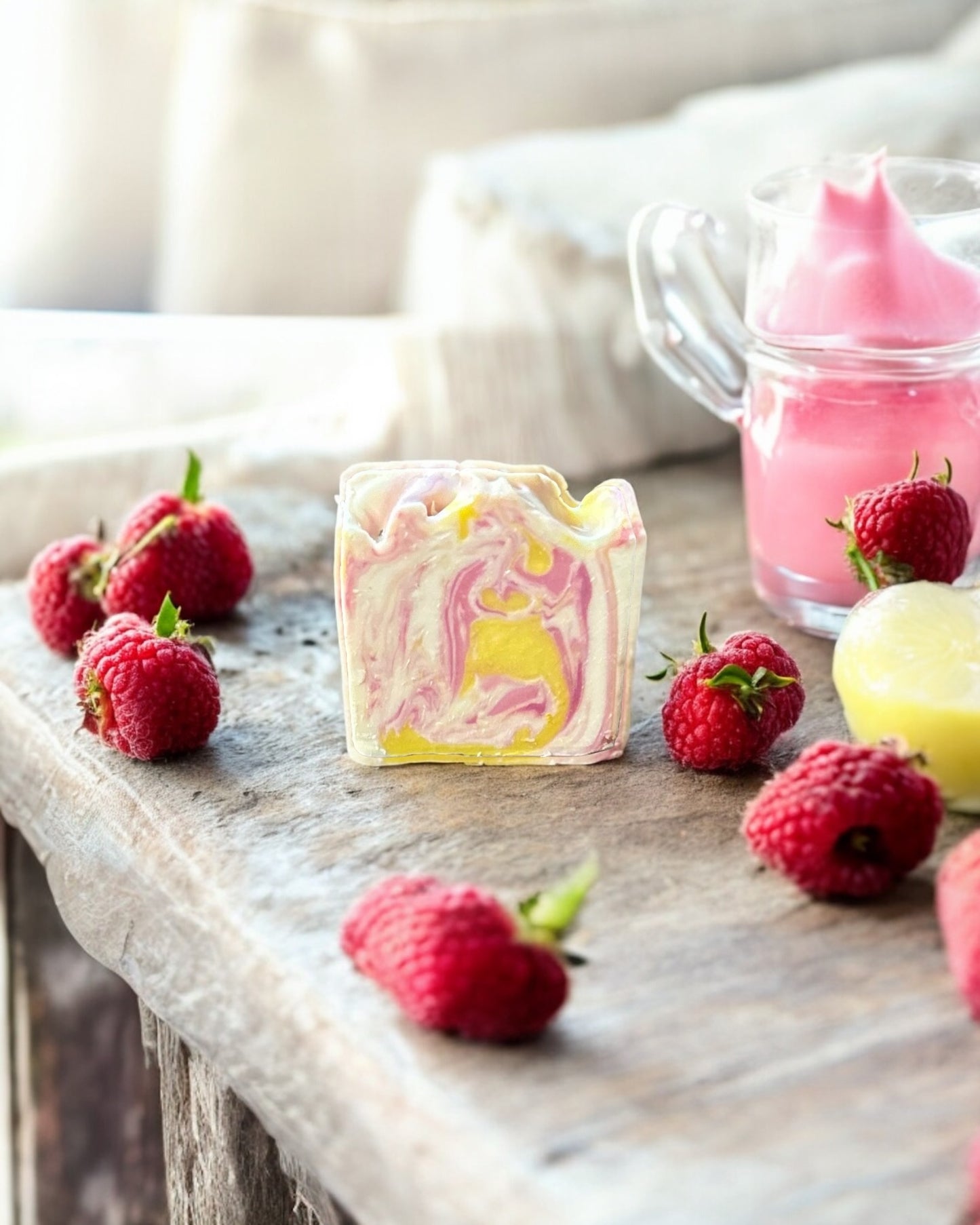 Raspberry and Pink Lemonade Shea Butter Soap Bar