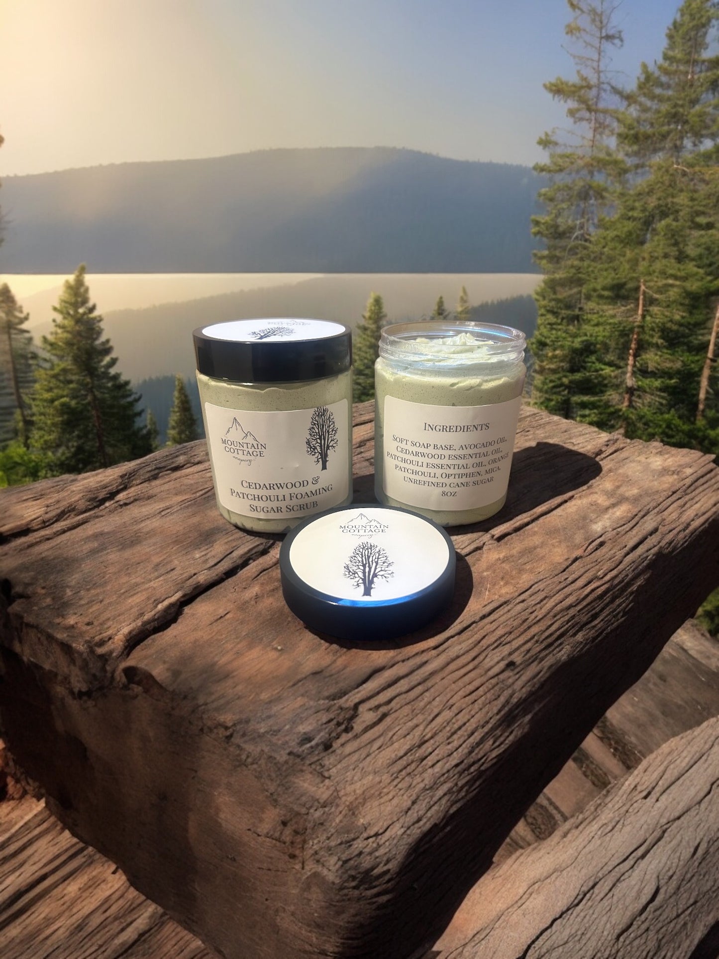 Cedarwood & Patchouli Essential Oil Foaming Sugar Scrub
