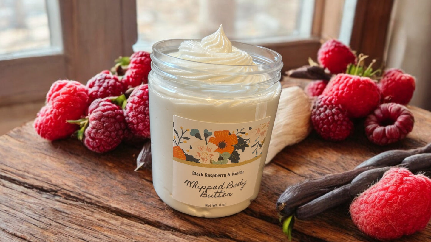 6 oz Black Raspberry and Vanilla Smoothing Body Butter