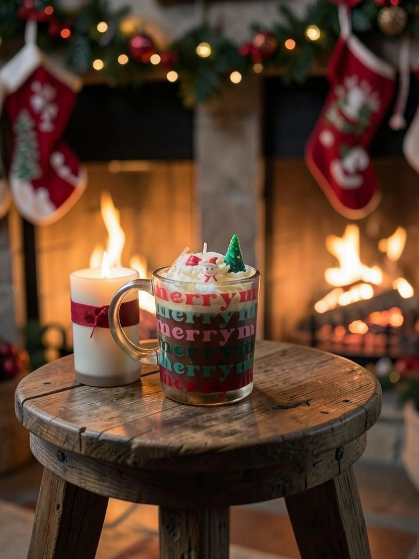 Mountain Cottage Soapery Festive Holiday Mug Candle