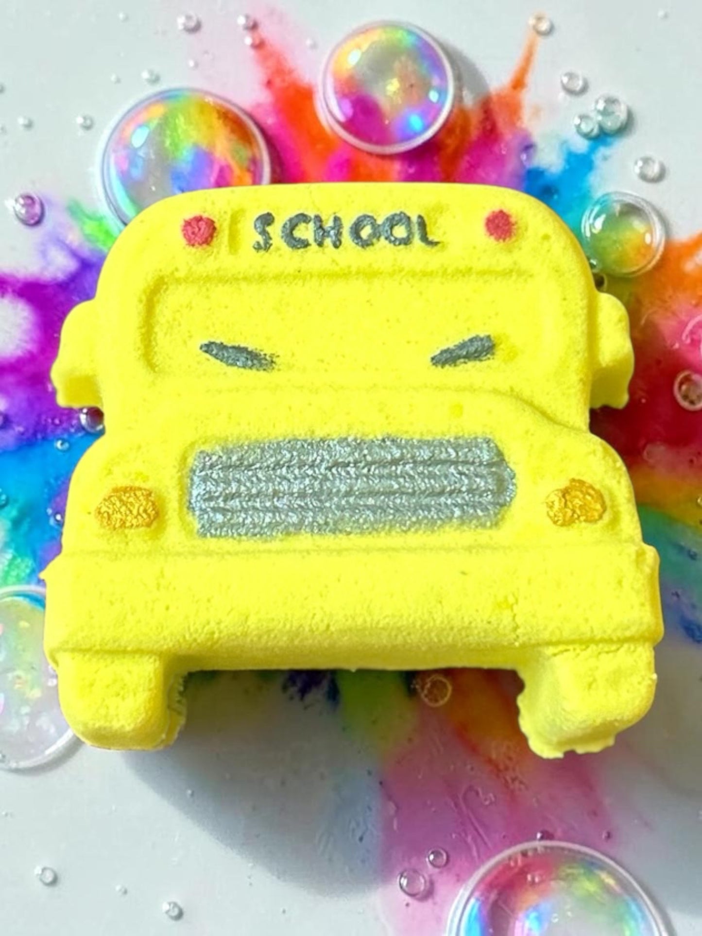 The Happy School Bus Bath Bomb with Embeds