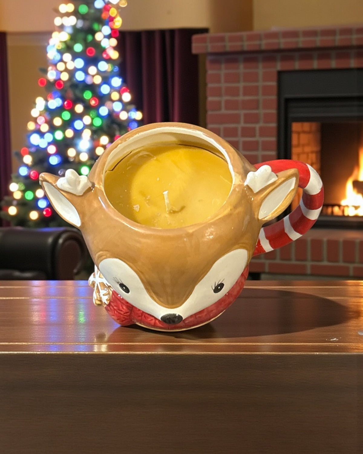 Winter Reindeer Wishes Candle