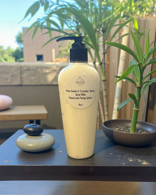 Palo Santo & Cracklin’ Birch Goat Milk Hand and Body Lotion