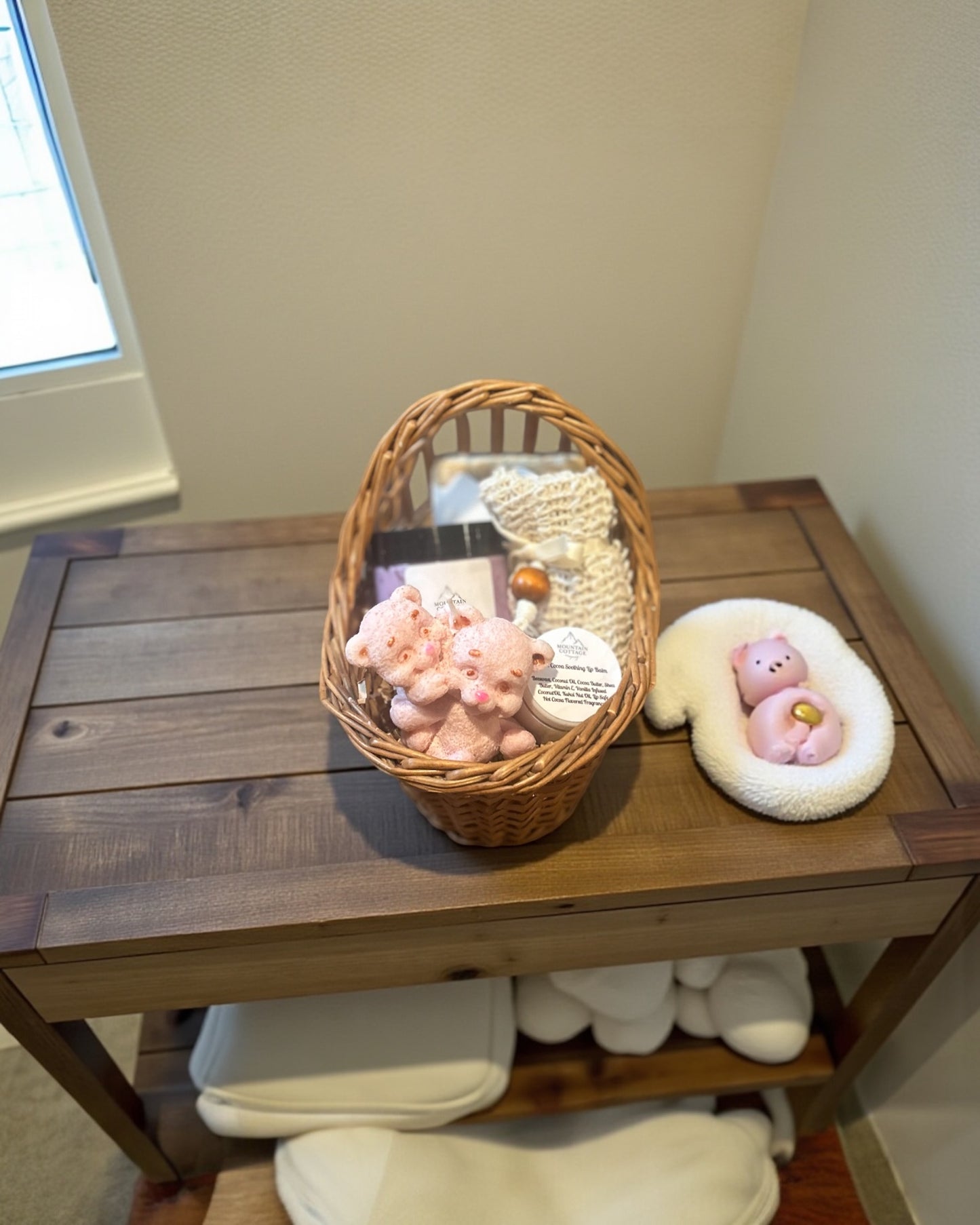 Mama Bear and Cub Comfort Basket