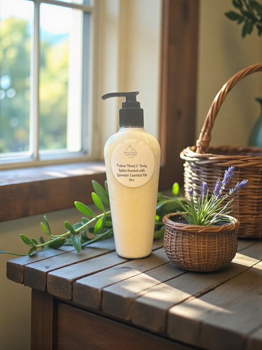 Tallow Hand and Body Lotion with Lavender Essential Oil