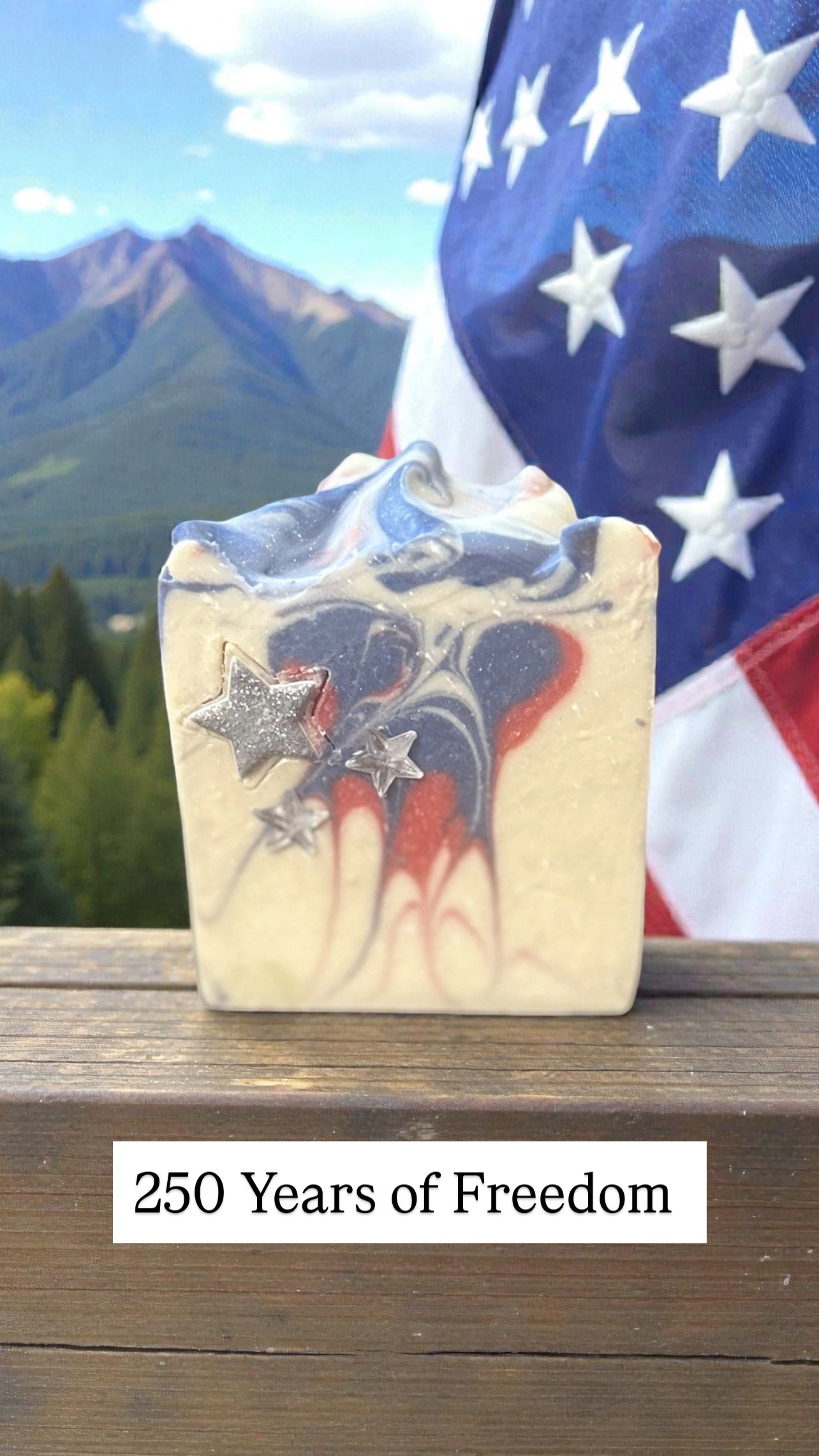 America Commemorative 250 Flag Soap