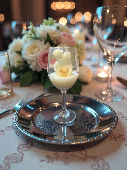 Golden Heart Wedding Favor Candle