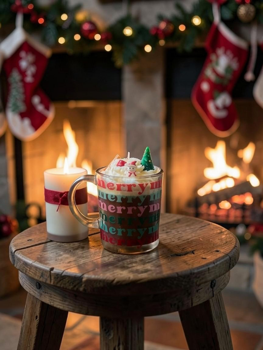 Mountain Cottage Soapery Festive Holiday Mug Candle