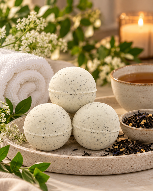 Set of 4 Earl Grey Bath Bombs - 5 oz Each